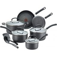 T-fal Ultimate Hard Anodized Nonstick 12 Piece Cookware Set, Dishwasher Safe Pots and Pans Set, Black
