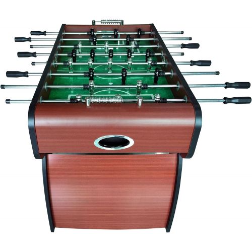  [아마존베스트]Hathaway Metropolitan Foosball Table, Modern Soccer Game Table for Kids and Adults with Cherry Finish, 54-in