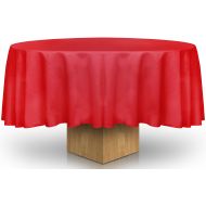 Utopia Kitchen 90 Inches Round Tablecloth - 20 Bulk Pack - 100 Percent Polyester - Red Colour - Professionally Hemmed Edges
