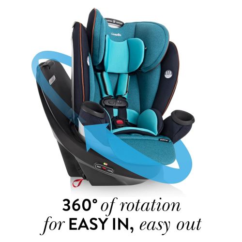이븐플로 Evenflo Gold Revolve360 Rotational All-in-1 Convertible Car Seat Swivel Car Seat Rotating Car Seat for All Ages Swivel Baby Car Seat Mode Changing 4120Lb Car Seat and Booster Car S