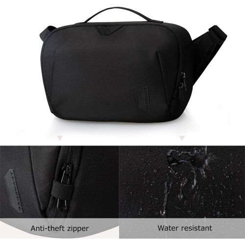  Camera Bag, BAGSMART DSLR Camera Bag, Waterproof Crossbody Camera Case with Padded Shoulder Strap, Anti-Theft Camera Shoulder Bag, Black