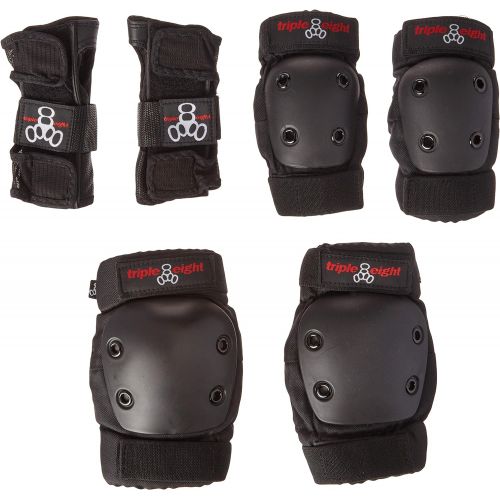  Triple Eight Jr Derby Youth Wrist/Elbow/Knee Pad Protective 3-Pack