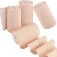 4 Rolls Elastic Tape Adhesive Elastic Tape Self Adhesive Bandage Wrap Flexible Stretch Bandages for Sports Ankle, Knee and Wrist Sprains Animal Pets, 5 Yard (3 Inch in Width)