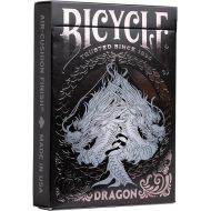 Bicycle Black Dragon Silver Foil Premium Playing Cards, 1 Deck