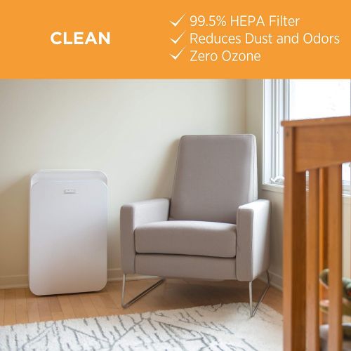  Aprilaire Clean HEPA Type Air Purifier with 3-Stage Filtration for Dust & Odors, Ozone Free