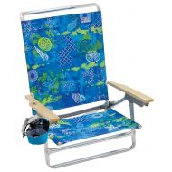 Margaritaville Outdoor Rio Gear Beach Classic 5-Position Lay-Flat Beach Chair - Baja Boho Shells, 30.8 x 24.75 x 29.5