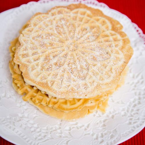  CucinaPro Pizzelle Maker- Non-stick Electric Pizzelle Baker Press Makes Two 5-Inch Cookies at Once- Recipes Included, Fun Gift or Birthday Treat