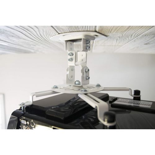 비보 [아마존베스트]VIVO Universal Adjustable Ceiling Projector, Projection Mount Extending Arms Mounting Bracket, White, MOUNT-VP01W