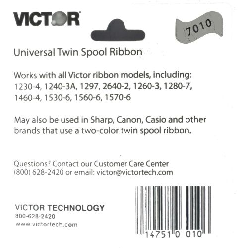 제네릭 Generic Bundle of 3 Genuine Victor Brand 7010 Black and Red Ribbons, for use with Aurora, Canon, Casio, Innovera, Sharp, TI and Victor calculators. Includes Bonus AdvantageOP Custom Metal