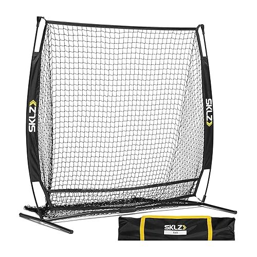 스킬즈 SKLZ Portable Baseball and Softball Hitting Net with Vault, 5 x 5 feet