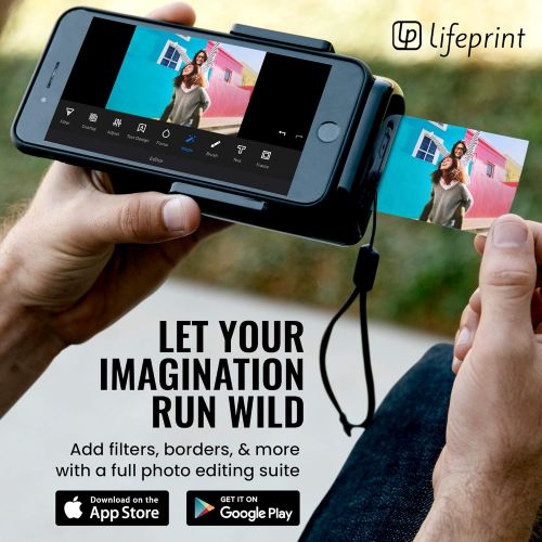  Lifeprint 2x3 Instant Printer for iPhone. Turn Your iPhone Into an Instant-Print Camera for Photos and Video! - Black