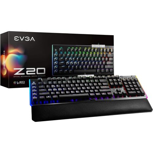  EVGA Z20 RGB Optical Mechanical Gaming Keyboard, Optical Mechanical Switches (Clicky), 812-W1-20US-KR