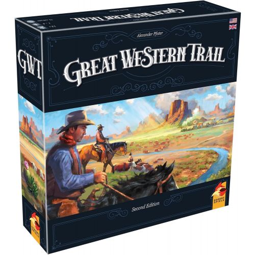  Asmodee Great Western Trail 2nd Edition Board Game Cowboy Adventure Game Strategy Game for Adults and Kids Ages 12+ 1-4 Players Average Playtime 75-150 Minutes Made by Eggertspiele