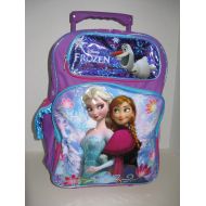 Disney Full Size Purple and Blue Sisters Stick Together Frozen Rolling Backpack