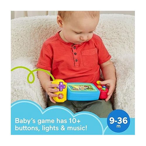 피셔프라이스 Fisher-Price Laugh & Learn Baby & Toddler Toy Twist & Learn Gamer Pretend Video Game with Lights & Music for Ages 9+ Months