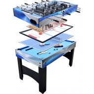 [아마존베스트]Hathaway Matrix 54-In 7-in-1 Multi Game Table with Foosball, Pool, Glide Hockey, Table Tennis, Chess, Checkers and Backgammon