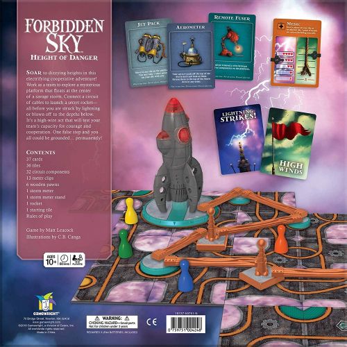  Gamewright Forbidden Sky  The Cooperative Strategy Survival Rocket Building Board Game