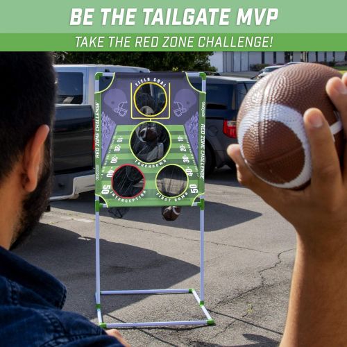  GoSports Football & Baseball Backyard Toss Games | Choose Football Red Zone Challenge or Baseball Pro Pitch Challenge | Targets Include Balls, Scoreboard and Carrying Case
