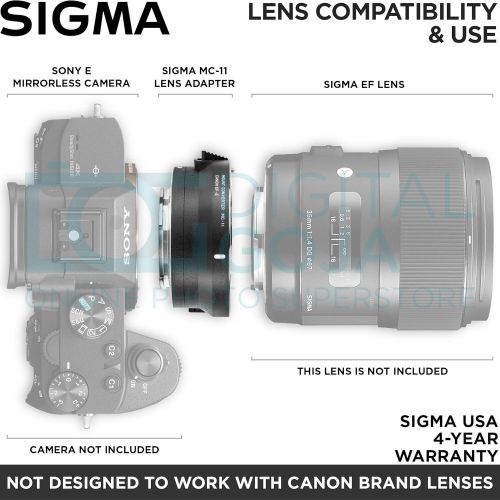  Sigma MC-11 Mount Converter Lens Adapter (Sigma EF-Mount Lenses to Sony E Cameras) with Altura Photo Essential Accessory Bundle