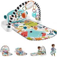 Fisher-Price Baby Activity Mat Glow and Grow Kick & Play Piano Gym, Portable Musical Toy with Smart Stages Learning, Ages 0+ Months, Blue