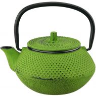 Creative Home 73474 Kyusu Cast Iron Tea Pot, 10 oz., Green