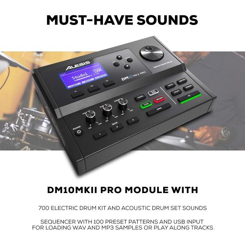  [아마존베스트]Alesis DM10 MKII Pro Kit | Ten-Piece Electronic Drum Kit with Mesh Heads