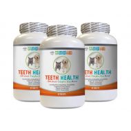 MY LUCKY PETS LLC Dog Teeth Cleaning kit - PET Teeth Health AID - Dogs and Cats - Immune Boost - Gum and Oral Care - Vitamin c for Dogs Pills - 3 Bottles (180 Tablets)