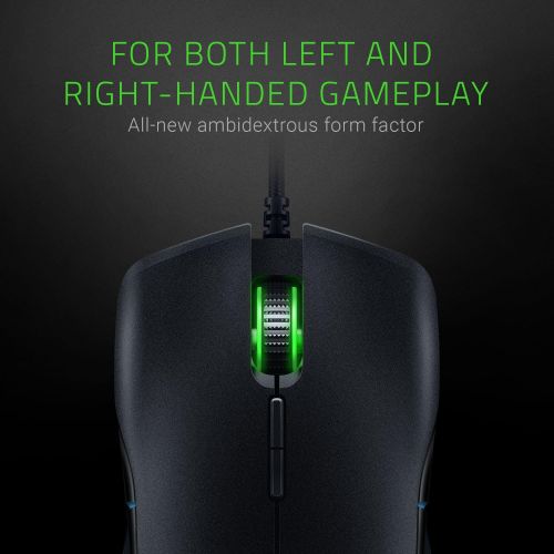 레이저 Razer Lancehead Tournament Edition Ambidextrous Gaming Mouse: 16K DPI Optical Sensor - Chroma RGB Lighting - 8 Programmable Buttons - Mechanical Switches - Classic Black