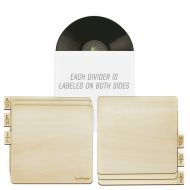 TunePhonik Two-Sided Laser Etched Wooden Record Dividers to Organize 12 Vinyl LPs, Set of Six