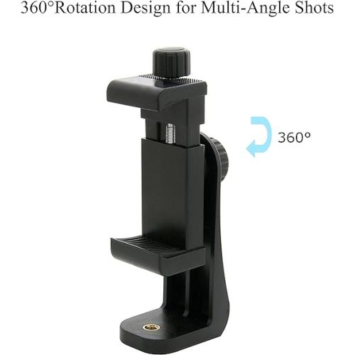  Ailun Tripod Phone Mount Holder Head Standard Screw Adapter Rotatable Digtal Camera Bracket,Compatible for Most Cellphones iPhone
