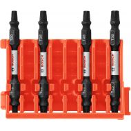 Bosch CCSDETV2504 4Piece Torx 2.5 In. Double-Ended Bits with Clip for Custom Case System