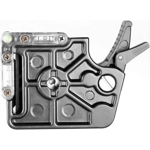 니워 [아마존베스트]Neewer Black Aluminum Alloy Quick Release QR Plate Adapter with 1/4-3/8 Screw and Bubble Lever for DSLR Camera Tripod Monopod Stabilizer Ball Head