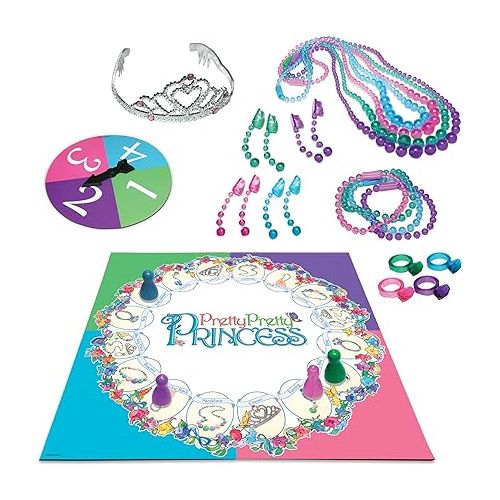  Pretty, Pretty, Princess with 1990's Artwork by Winning Moves Games USA, a Delightful Jewelry Dress-Up Game for 2-4 Players, Ages 5 and Up (1222)