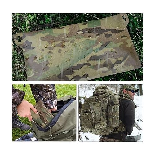  PETAC GEAR Tactical Zippered Waterproof Carry On Bag,Lite EDC Admin Range Tool and Gear Organiser Pouches.