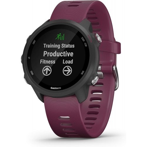  Garmin Forerunner 245 GPS Running Smartwatch with Included Wearable4U 3 Straps Bundle (Berry 010-02120-01, Black/Pink/Teal)