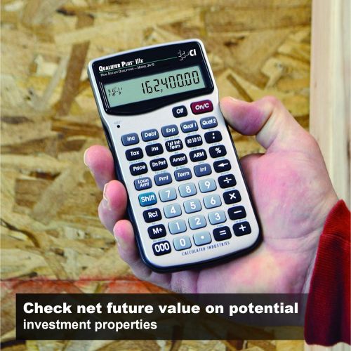  [아마존베스트]Calculated Industries 3415 Qualifier Plus IIIx Advanced Real Estate Mortgage Finance Calculator | Simple Operation | Buyer Pre-Qualifying | Solves Payments, Amortization, ARMs, Com