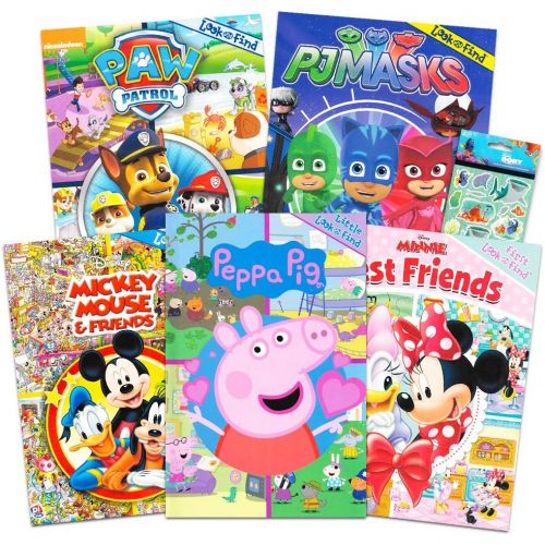 디즈니 Disney Studios Disney Look and Find Books Set for Kids 2 4 Toddlers 5 Find It Books Featuring Minnie Mouse, Mickey Mouse, Peppa Pig, Paw Patrol, PJ Masks and Stickers