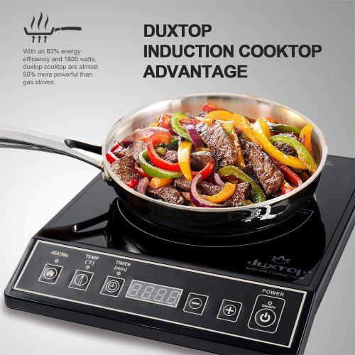  [아마존베스트]Duxtop 1800W Portable Induction Cooktop Countertop Burner, Black 9100MC/BT-M20B