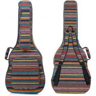 [아마존베스트]CAHAYA Acoustic Guitar Bag with Neck Cradle Bohemian Vintage Guitar Case 0.65in Thick Sponge Padded Guitar Case for 40 41 42 Inch Acoustic Classical Guitars