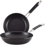 Anolon Smart Stack Hard Anodized Nonstick Frying Pan Set / Fry Pan Set / Hard Anodized Skillet Set - 8.5 Inch and 10 Inch, Black