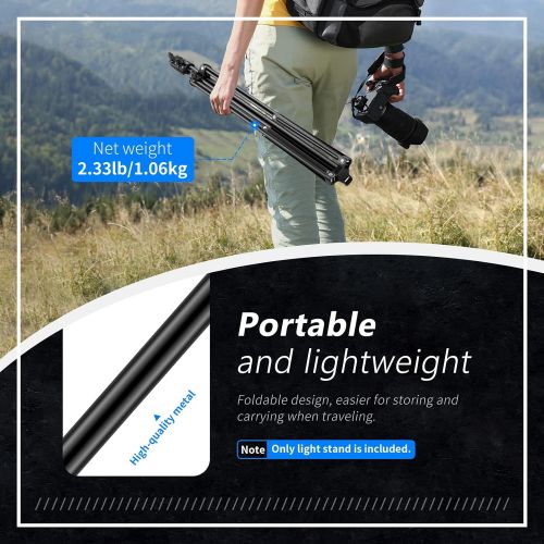 니워 [아마존베스트]Neewer 6.23 Feet/190CM Aluminum Light Tripod Stands For Studio Kits, Photography Lights, Softboxes(Black,2 Pack)