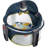 Fisher-Price Portable Baby Bassinet and Play Space Deluxe On-The-Go Projection Dome with Lights Music and Canopy, Cool Hues