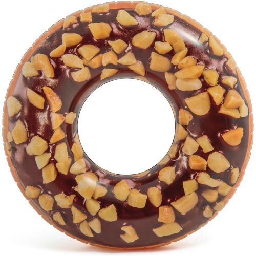 인텍스 Intex Nutty Chocolate Donut Inflatable Tube with Realistic Printing, 45 Diameter