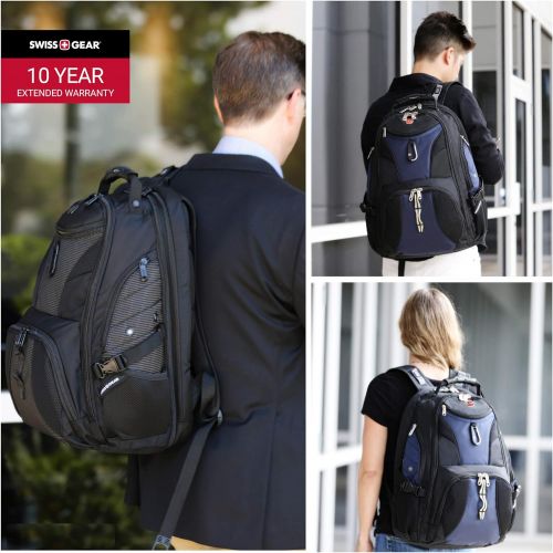  [아마존베스트]SWISSGEAR 1900 ScanSmart Laptop Backpack- Blue/Black