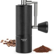 TIMEMORE Chestnut C3S PRO Manual Coffee Grinder, Stainless Steel S2C Conical Burr Coffee Grinder, Hand Coffee Grinder with Foldable Handle, Adjustable Grind Setting for Espresso to French Press, Black