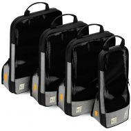 Vasco VASCO Compression Packing Cubes for Travel  Premium Set of 3 Luggage Organizer Bags (4 Set (S+2M+L) Grey)