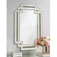 Possini Euro Design Erte Openwork Silver Beaded 27 x 39 1/2 Wall Mirror