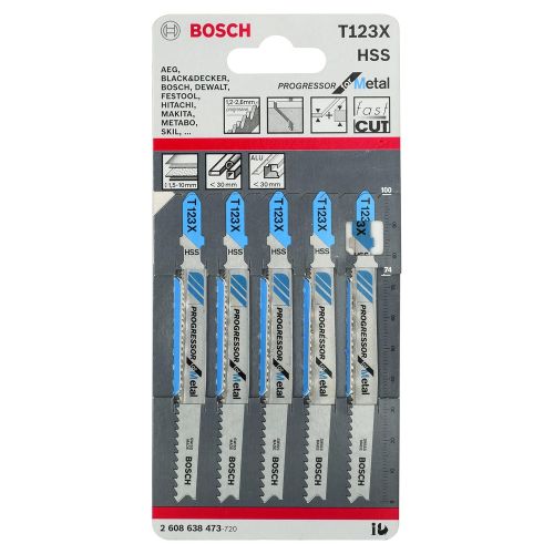  Bosch 2608638473 Jigsaw BladeT 123 X (5 Piece)