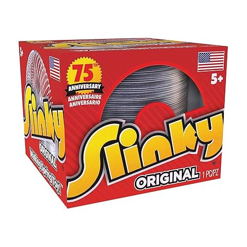  Just Play The Original Slinky Walking Spring Toy, Metal Slinky, Fidget Toys, Kids Toys for Ages 5 Up