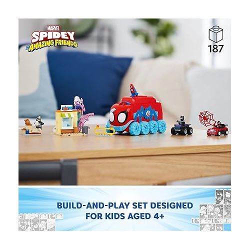  LEGO Marvel Team Spidey's Mobile Headquarters 10791 Building Set - Featuring Miles Morales and Black Panther Minifigures, Spidey and His Amazing Friends Series, for Boys, Girls, and Kids Ages 4+